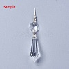 Transparent Acrylic Pendants TACR-WH0002-02-3