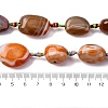 Natural Striped Agate/Banded Agate Beads Strands G-S381-01B-2