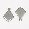 Tarnish Resistant 304 Stainless Steel Stamping Blank Tag Pendants STAS-K002-03A-1