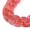 Cherry Quartz Glass Beads Strands G-M403-D02-01-4