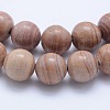 Natural Red Line Jasper Beads Strands X-G-F531-8mm-N-3