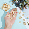 64Pcs 8 Styles 304 Stainless Steel Cabochon Connector Settings STAS-HY0001-86G-3