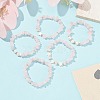 5Pcs 5 Style Natural Rose Quartz Chips Stretch Bracelets Set BJEW-JB09551-02-5