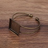 Brass Cuff Bangle Makings MAK-WH0001-05AB-1