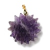 Natural Amethyst Pendants G-E043-01B-01G-3