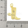 Cowboy Boots Rack Plating Brass Micro Pave Clear Cubic Zirconia Pendants KK-Z053-05G-3