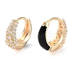 Brass Micro Pave Clear Cubic Zirconia Hoop Earrings for Women EJEW-S234-07G-01-1