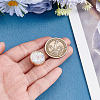 Flat Round Brass Cufflinks FIND-WH0366-453KCG-3