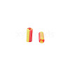 Opaque Colours Two Tone Seed Glass Bugle Beads SEED-T006-02A-05-4