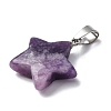 Natural Lepidolite Pendants G-B127-12P-07-A-2