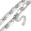304 Stainless Steel Oval Links Necklace for Women NJEW-B107-07P-02-2