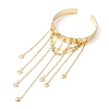 Bohemia Style Tassel Alloy Upper Arm Open Cuff Bangles BJEW-G715-01A-G-3