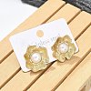 Ion Plating(IP) 304 Stainless Steel Stud Earrings EJEW-A119-10G-1