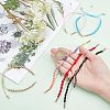  12Pcs 6 Colors Half Finished Braided Nylon Thread Bracelets AJEW-NB0003-62-3