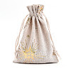 Christmas Theme Cotton Fabric Cloth Bag ABAG-H104-B20-1