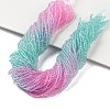 Transparent Painted Glass Beads Strands X-DGLA-A034-T1mm-A10-1