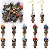 25Pcs 5 Colors Alloy Enamel Pendants ENAM-SZ0004-02-1
