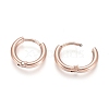 Ion Plating(IP) 304 Stainless Steel Huggie Hoop Earrings EJEW-F111A-13mm-RG-3