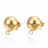 304 Stainless Steel Stud Earring Findings STAS-Q225-16B-10mm-1
