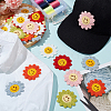 Fingerinspire 36Pcs 6 Colors Sunflower Computerized Embroidery Cloth Sew on Patches DIY-FG0005-43-5