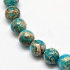 Natural Imperial Jasper Round Bead Strands G-I103-6mm-03-3