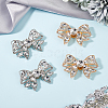 4Pcs 2 Colors Bowknot Alloy Rhinestone Shoe Decoration FIND-GO0002-34-5