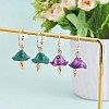 Enamel Mushroom Dangle Stud Earrings JE987B-6