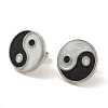 304 Stainless Steel Yin Yang Stud Earrings EJEW-C114-09P-2