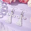 Glass Seed Beads Angle Dangle Earrings EJEW-MZ00288-01-2