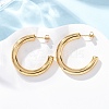 C-Shaped 304 Stainless Steel Stud Earrings EJEW-A125-17G-1