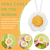 Sunflower Wool Braided Pendant Decorations AJEW-WH0258-857A-3