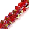 Baking Painted Transparent Glass Beads Strands GLAA-F029-TM6mm-02-1