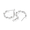 Rhodium Plated 925 Sterling Silver Leverback Earrings EJEW-K258-20P-2