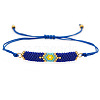 Glass Seed Bead Link Bracelets ZX2493-3-2