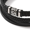 Braided Microfiber Leather Multi-strand Bracelets BJEW-B096-03A-2