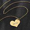 304 Stainless Steel Number 11:11 Pendant Necklaces NJEW-NH0002-01G-01-3