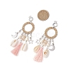 Shell Stud Earrings EJEW-TA00615-01-3