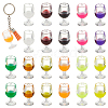 Olycraft 22Pcs 11 Colors Transparent Resin Pendants RESI-OC0001-61-1