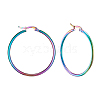 304 Stainless Steel Big Hoop Earrings EJEW-F105-07M-1