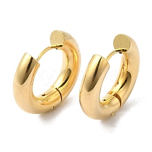 Brass Huggie Hoop Earrings EJEW-P228-05A-G