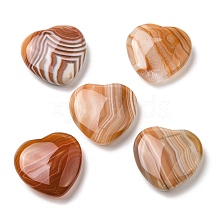 Natural Red Striped Agate/Banded Agate Palm Stones G-B043-02