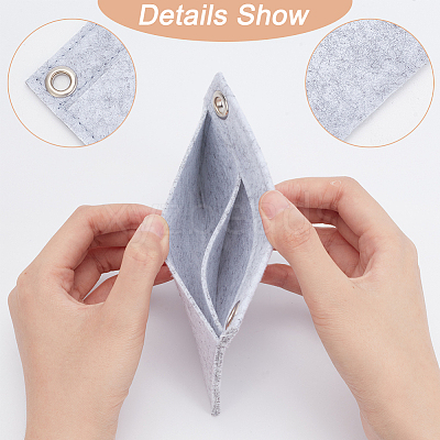 5Pcs 5 Colors Felt Purse Organizer Insert FIND-WR0007-36B-1
