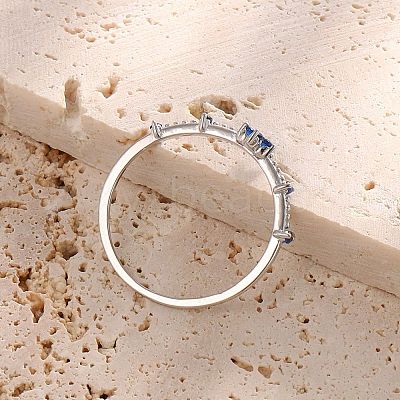 925 Sterling Silver Pave Cubic Zirconia Finger Rings FS-WGB4F1D-01-1