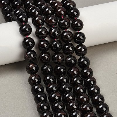 Natural Garnet Bead Strands G-P217-33-11mm-01-1