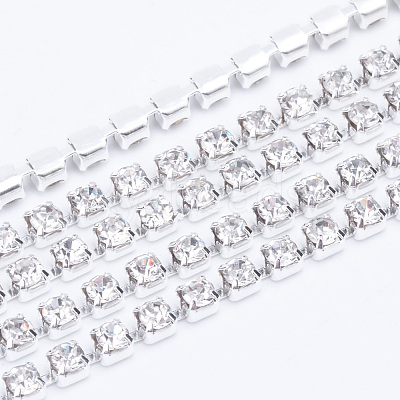 Brass Rhinestone Strass Chains CHC-T003-SS16-01S-1