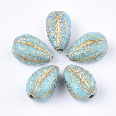 Plating Acrylic Beads PACR-T008-07B-1