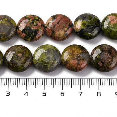 Natural Unakite Beads Strands G-C159-A10-01-1
