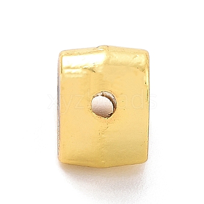 Eco-friendly Rack Plating Brass Enamel Beads KK-F843-30G-01-1
