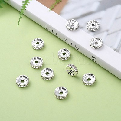 Iron Grade A Crystal Rhinestone Spacer Beads RB-A010-10MM-S-1