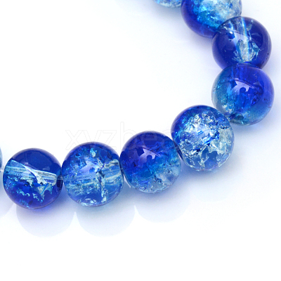 Baking Paint Crackle Glass Beads Strands X-CCG-S001-6mm-16-1